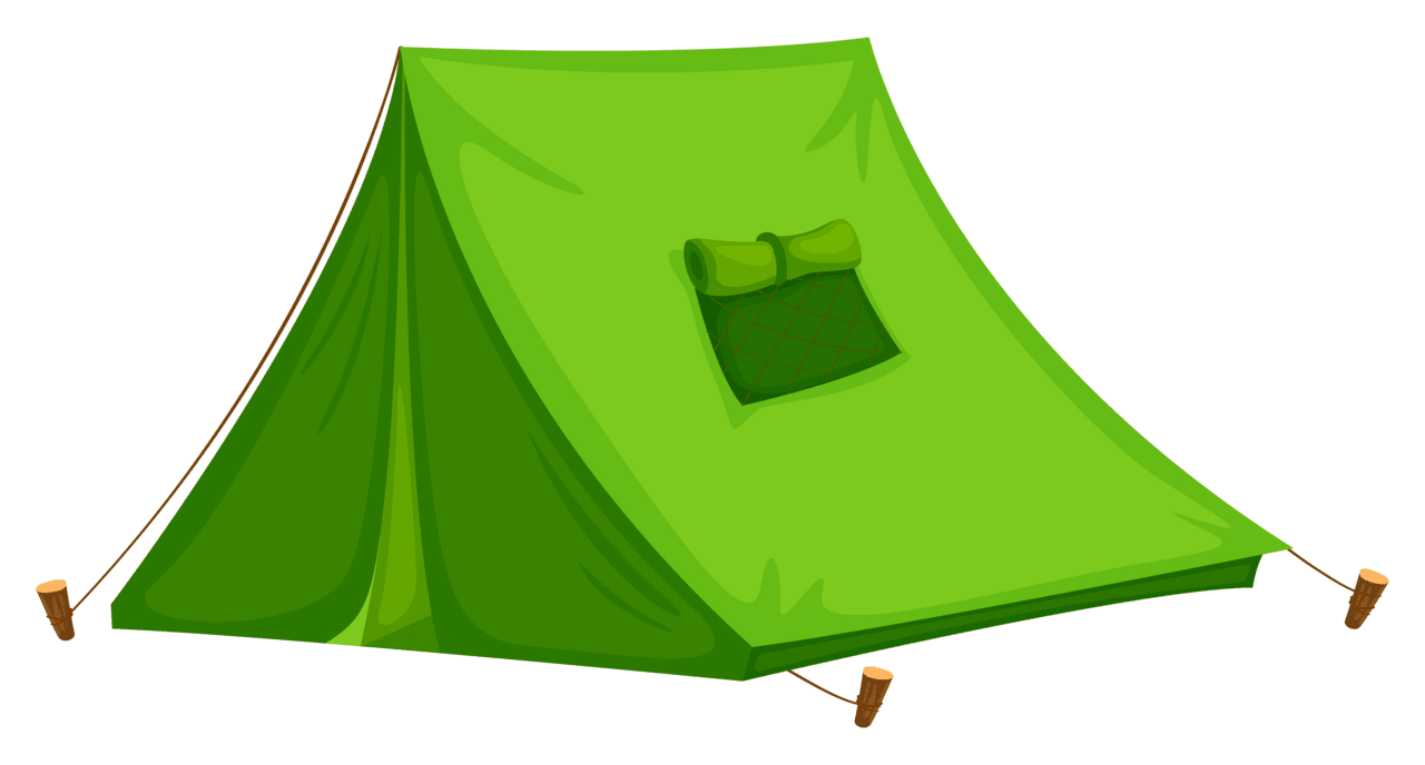 Camping green tent clipart picture