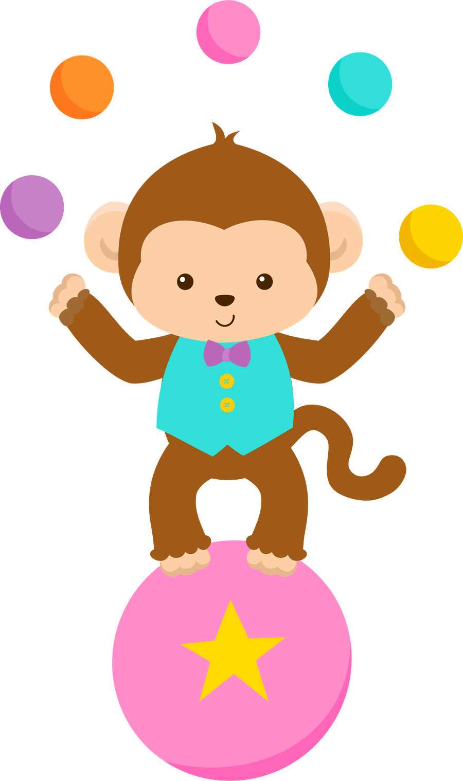 Monkey pin page clipart picture