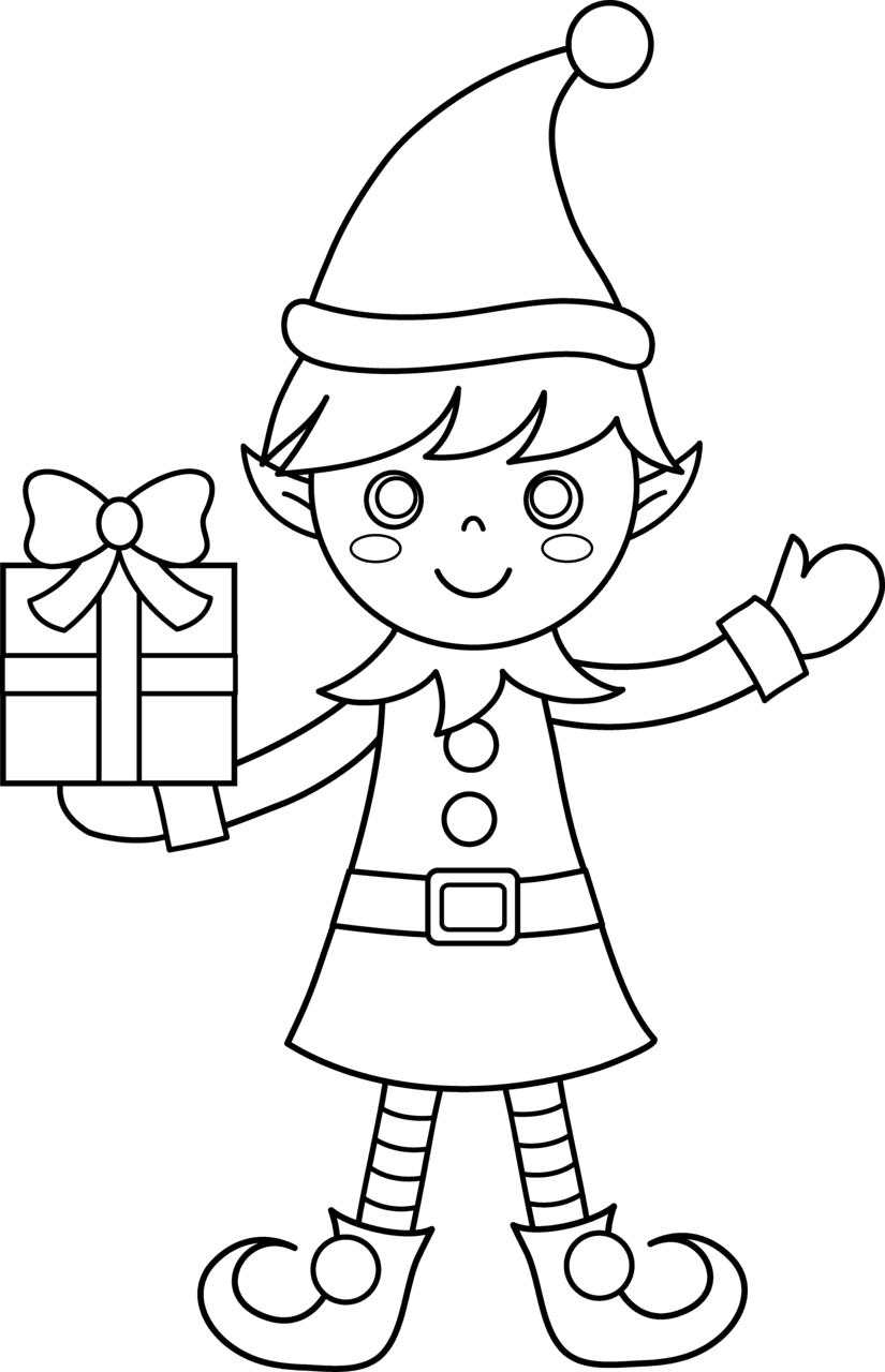 Elf pin page clipart background 2