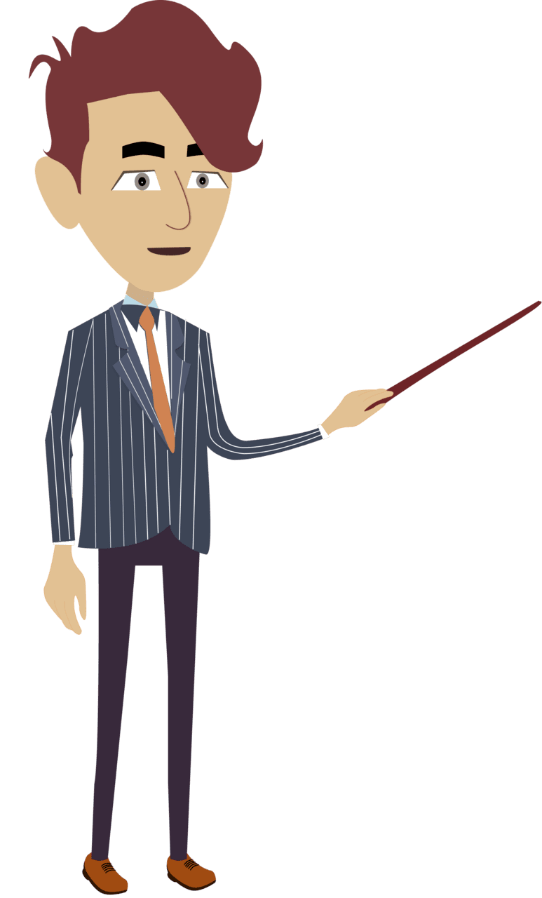 Teacher with stick vector image clipart