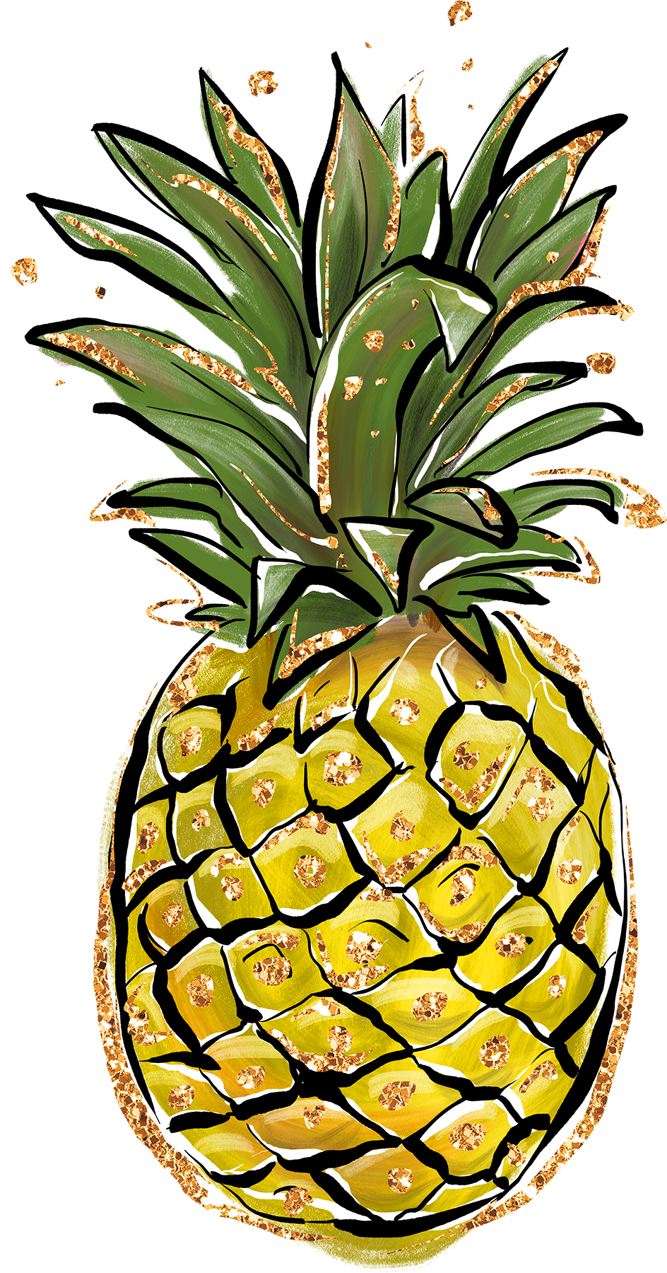 Pineapple pin page clipart background