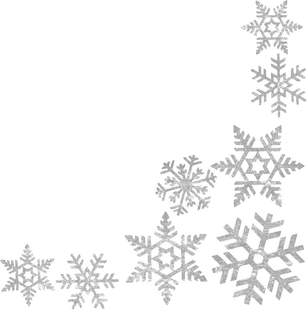 Christmas border ice snowflake right bottom corner clipart logo