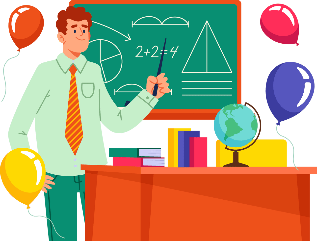 Math clipart happy teachers day international vector