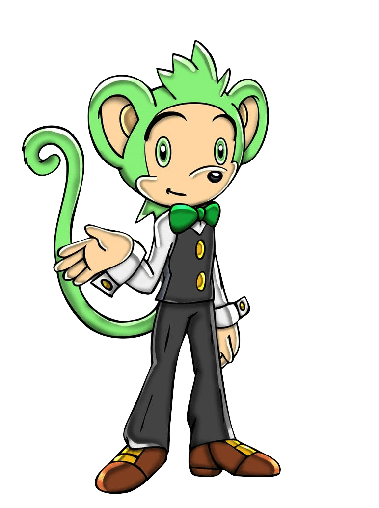 Cilan the monkey honey cat vault boy character clipart logo