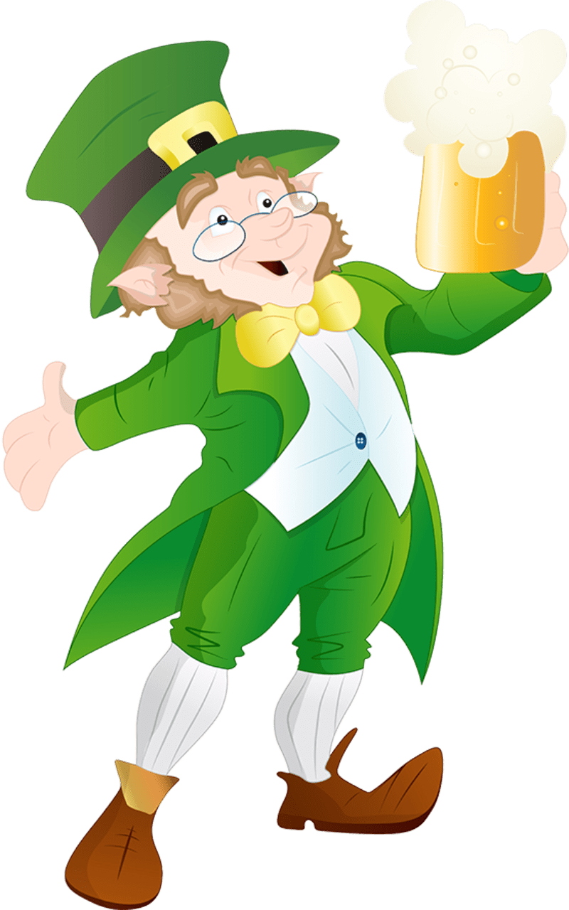 Leprechaun st patrick page clipart background