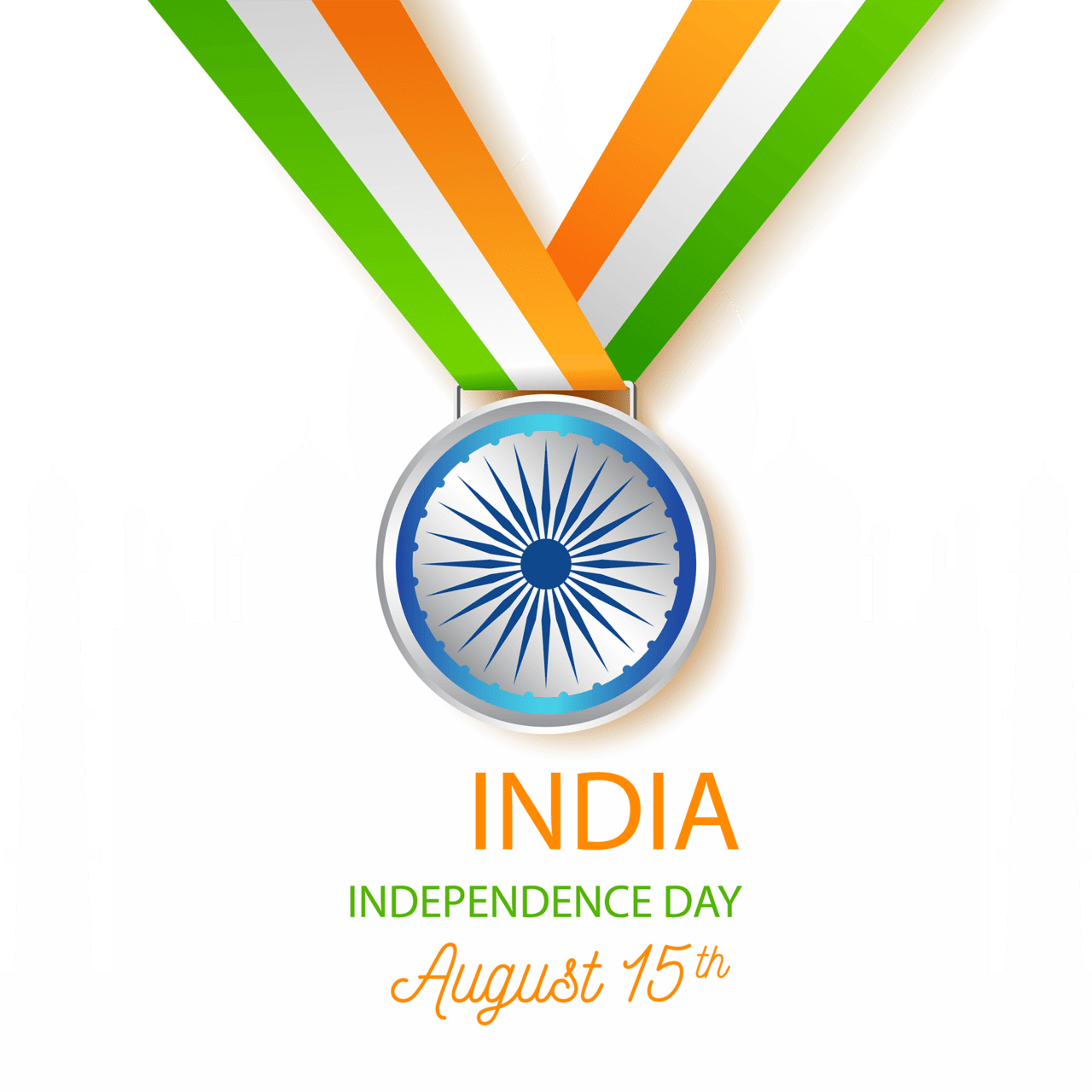 August independence day clipart logo