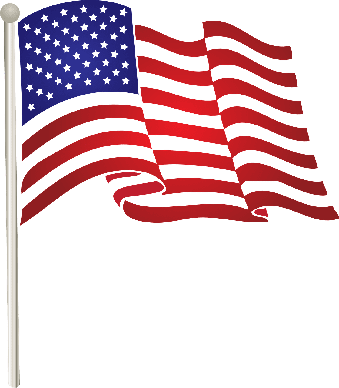 4th of july flag united states vector graphic clipart