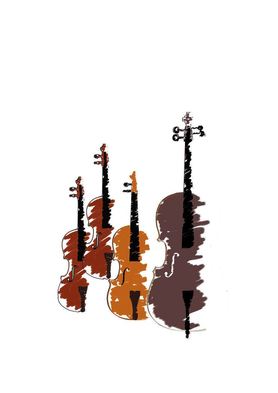 Music quartet string fiddle image clipart