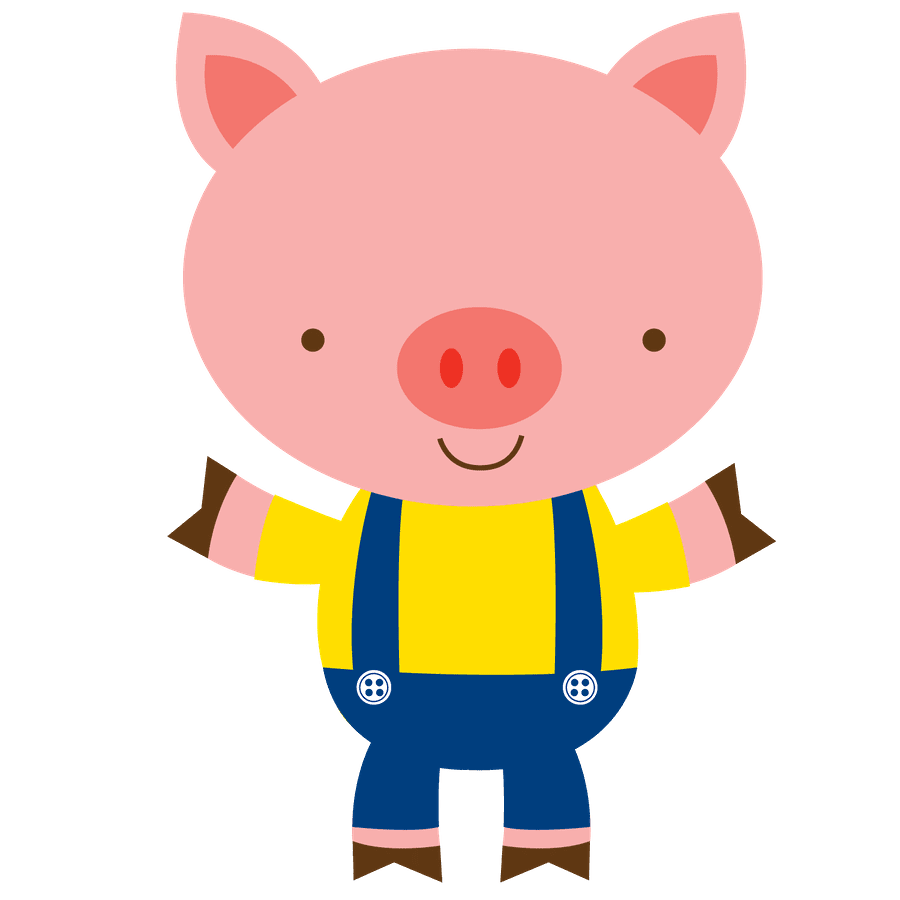 Pig pin page clipart picture 4