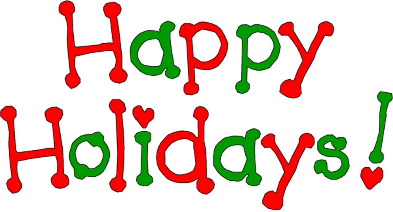 Merry christmas happy holiday from simsvip clipart logo