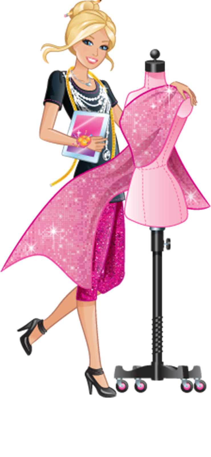 Barbie pin page clipart logo 4