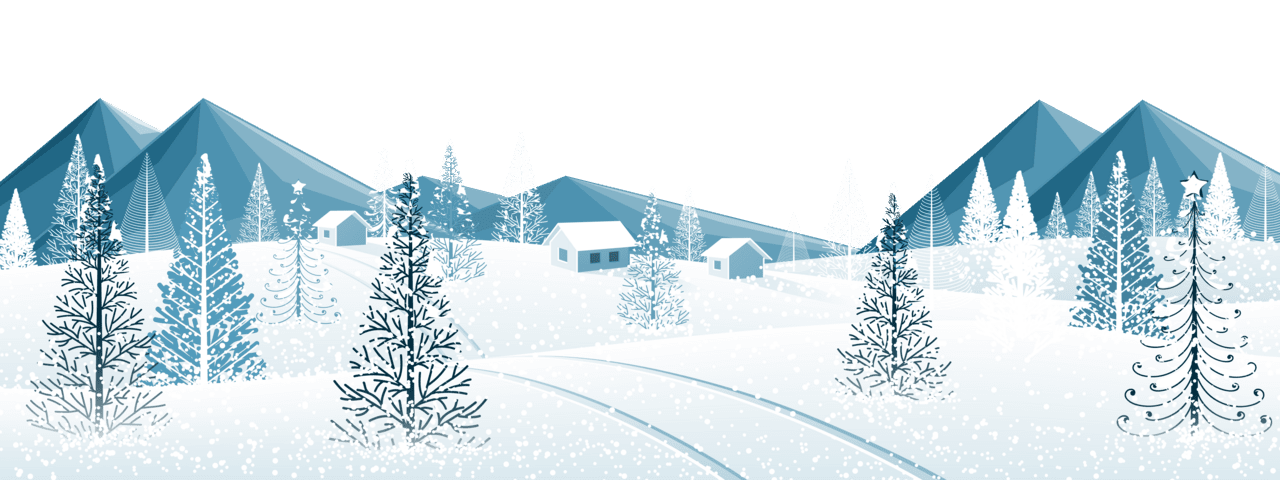 Winter ground with trees clipart image