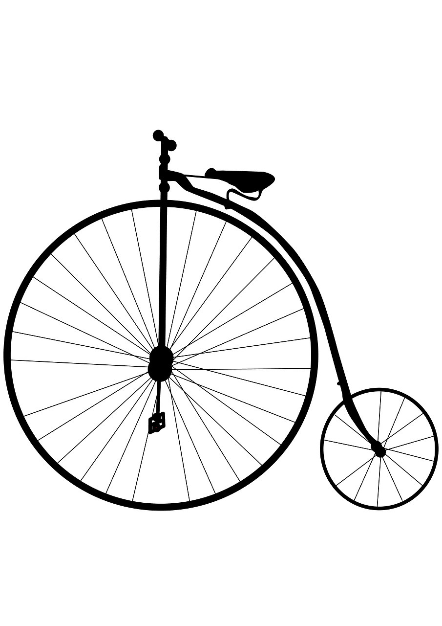 Bike high wheel bicycle image clipart