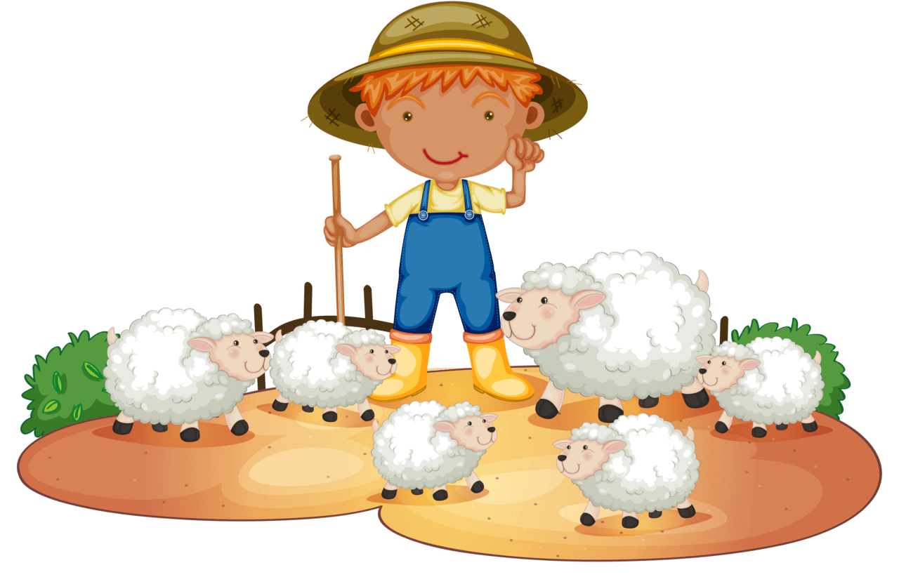 Sheep page clipart transparent