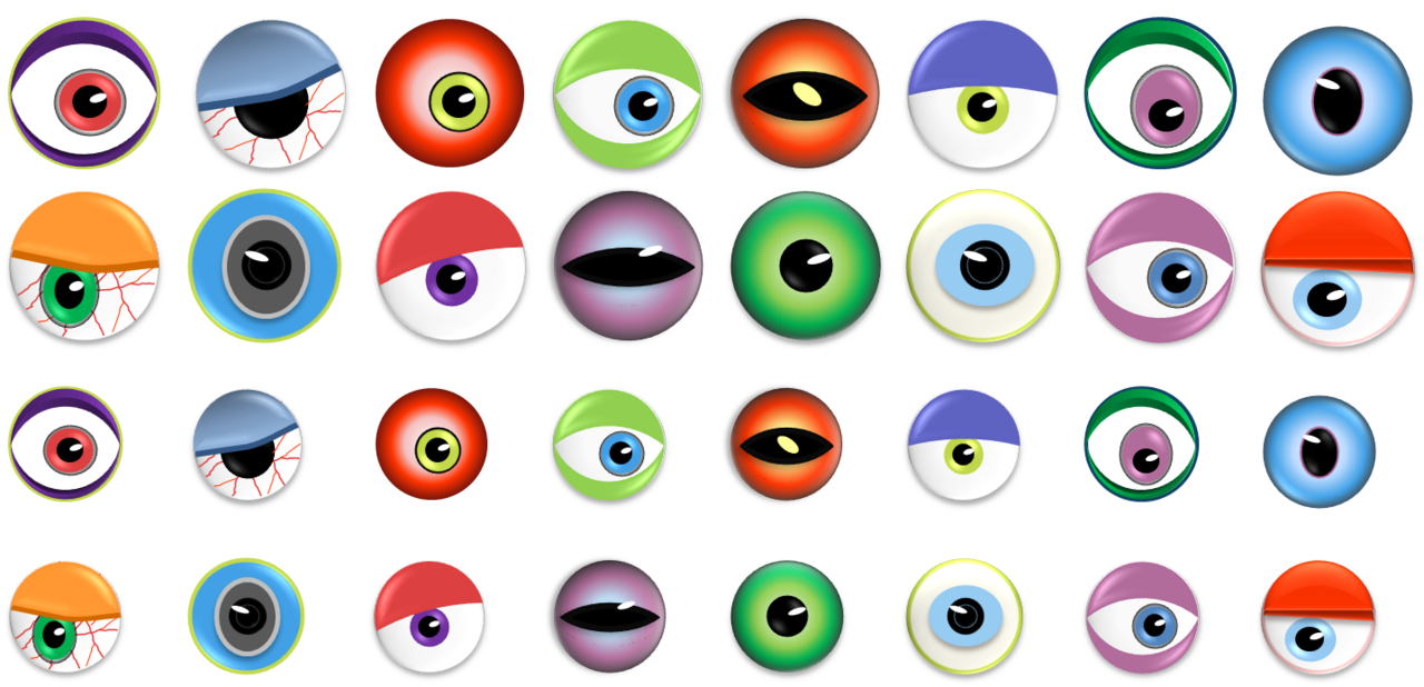 Eye pin page clipart image 3