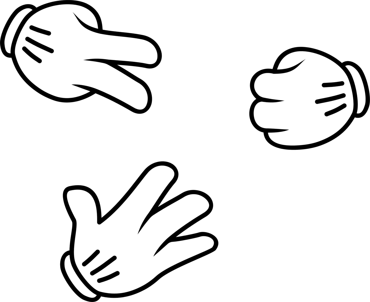 Hand rock paper scissors clipart background