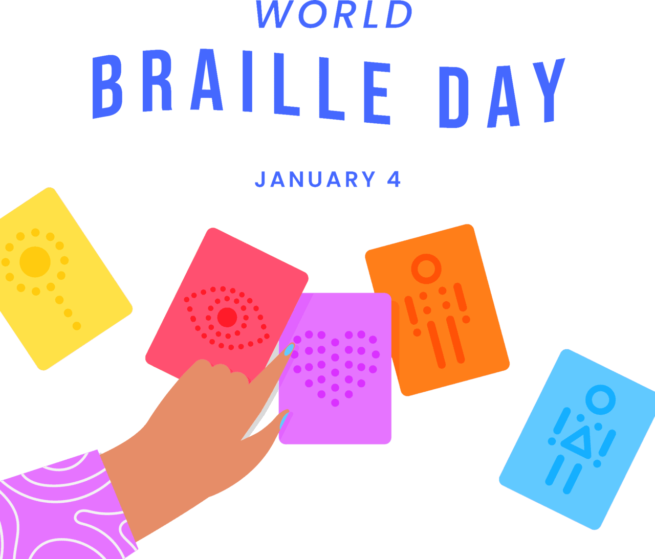 January world braille day abstract design clipart clip art