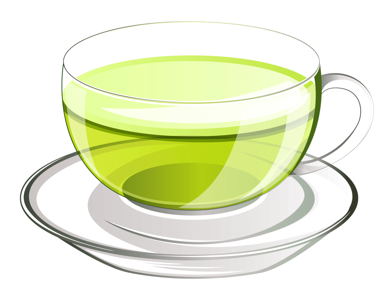 Breakfast cup of green tea vector clipart picture