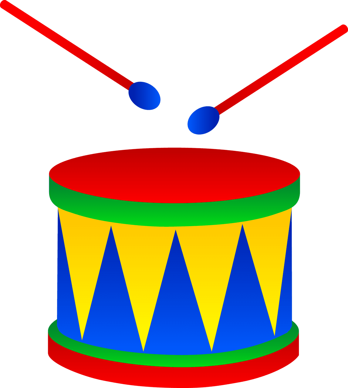 Music birthday drum clipart vector