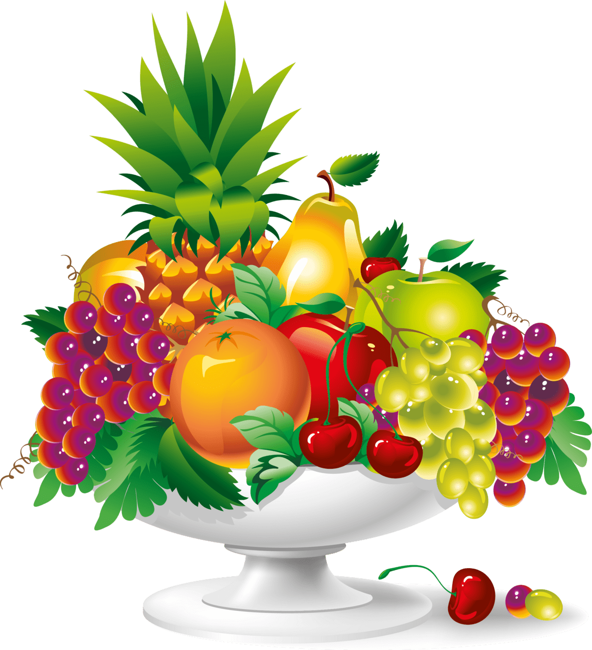 Fruit plate vector art logo brand clipart 2