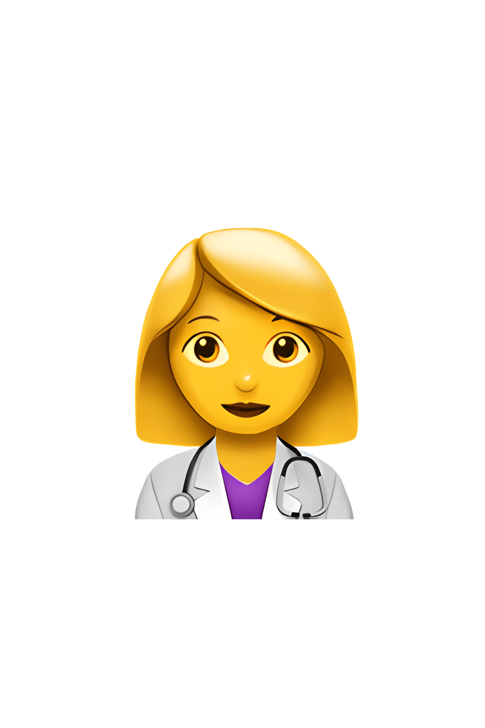 Stethoscope woman health worker emoji clipart photo