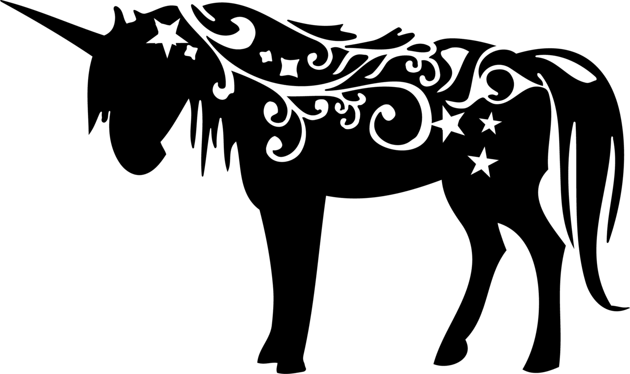 Unicorn pin page clipart vector 3