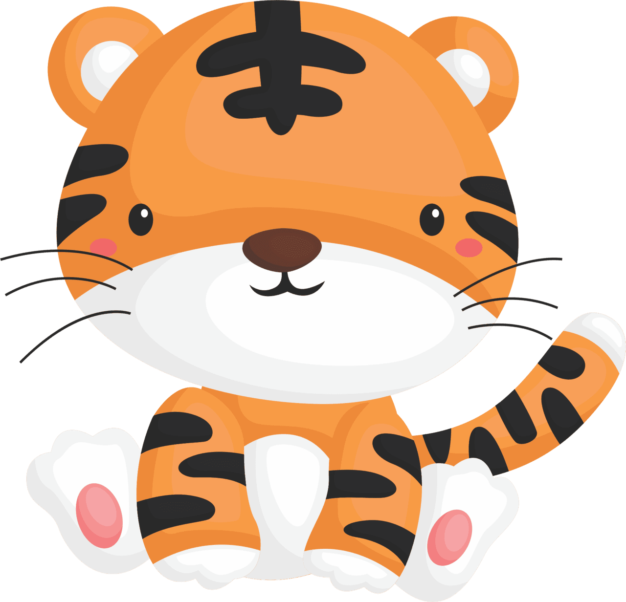 Tiger pin page clipart logo