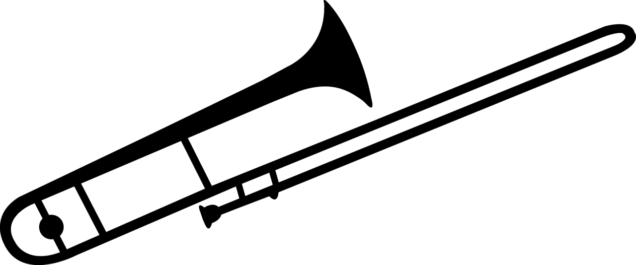 Music trumpet silhouette clipart kid trombone art free