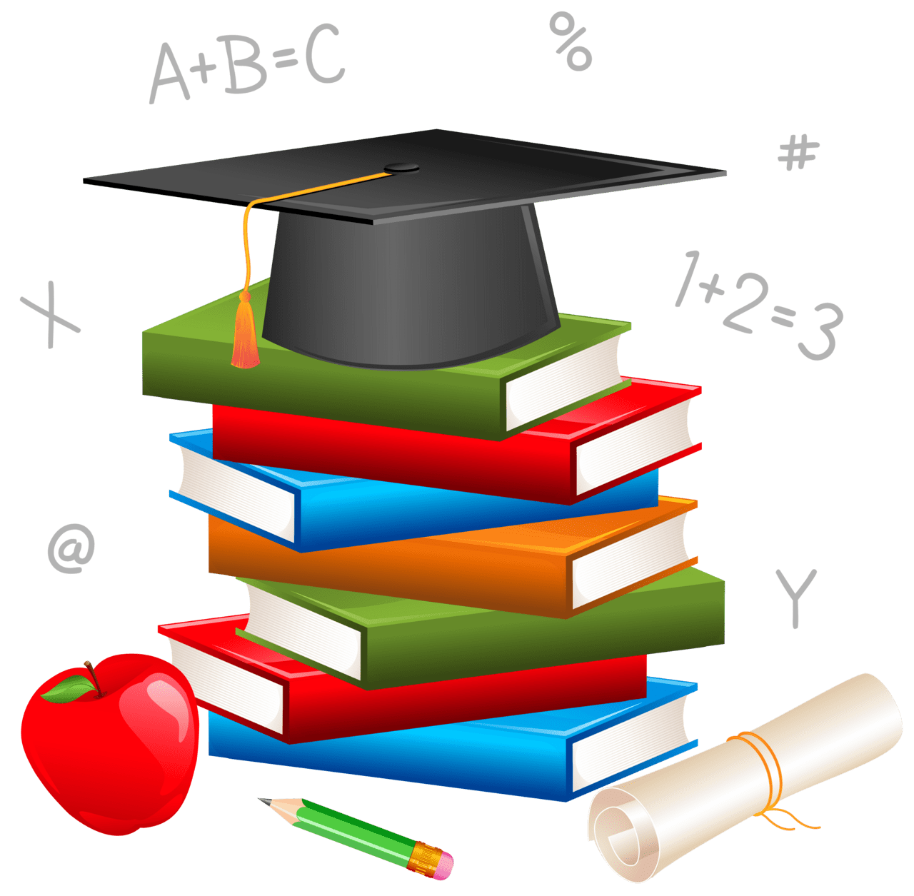 Graduation school decor picture clipart