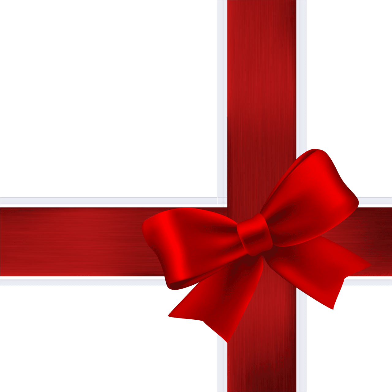 Gift deco red bow clipart image