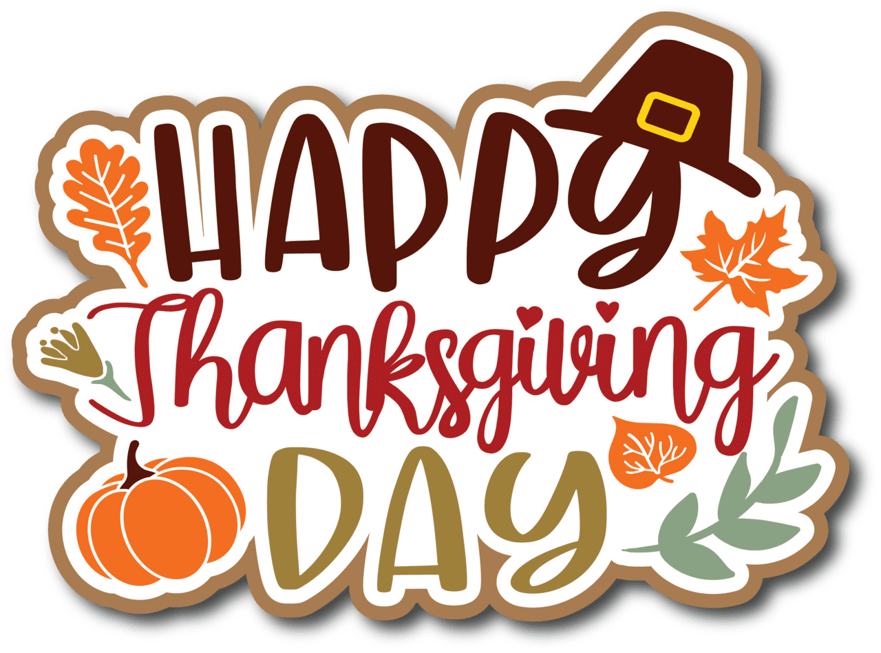 Happy holidays thanksgiving day scrapbook page title sticker sign pictures images clipart