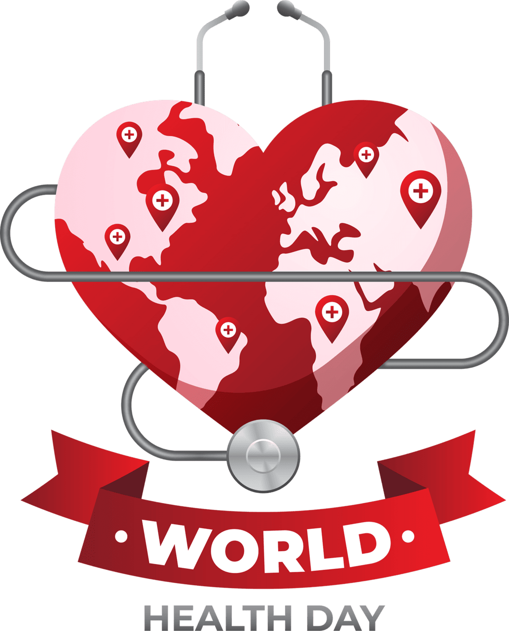 Fathers day world health red heart shaped insurance clipart image