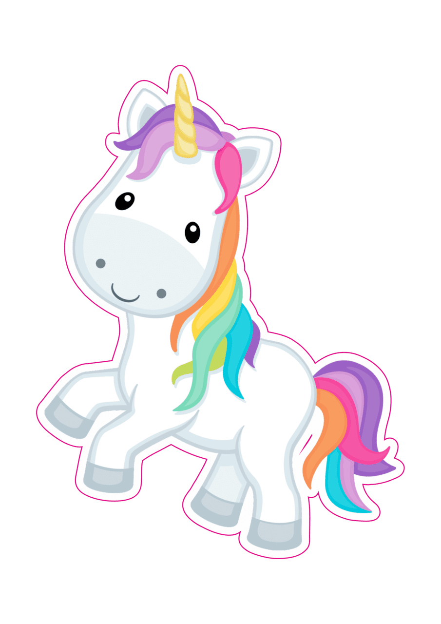 Unicorn page clipart transparent