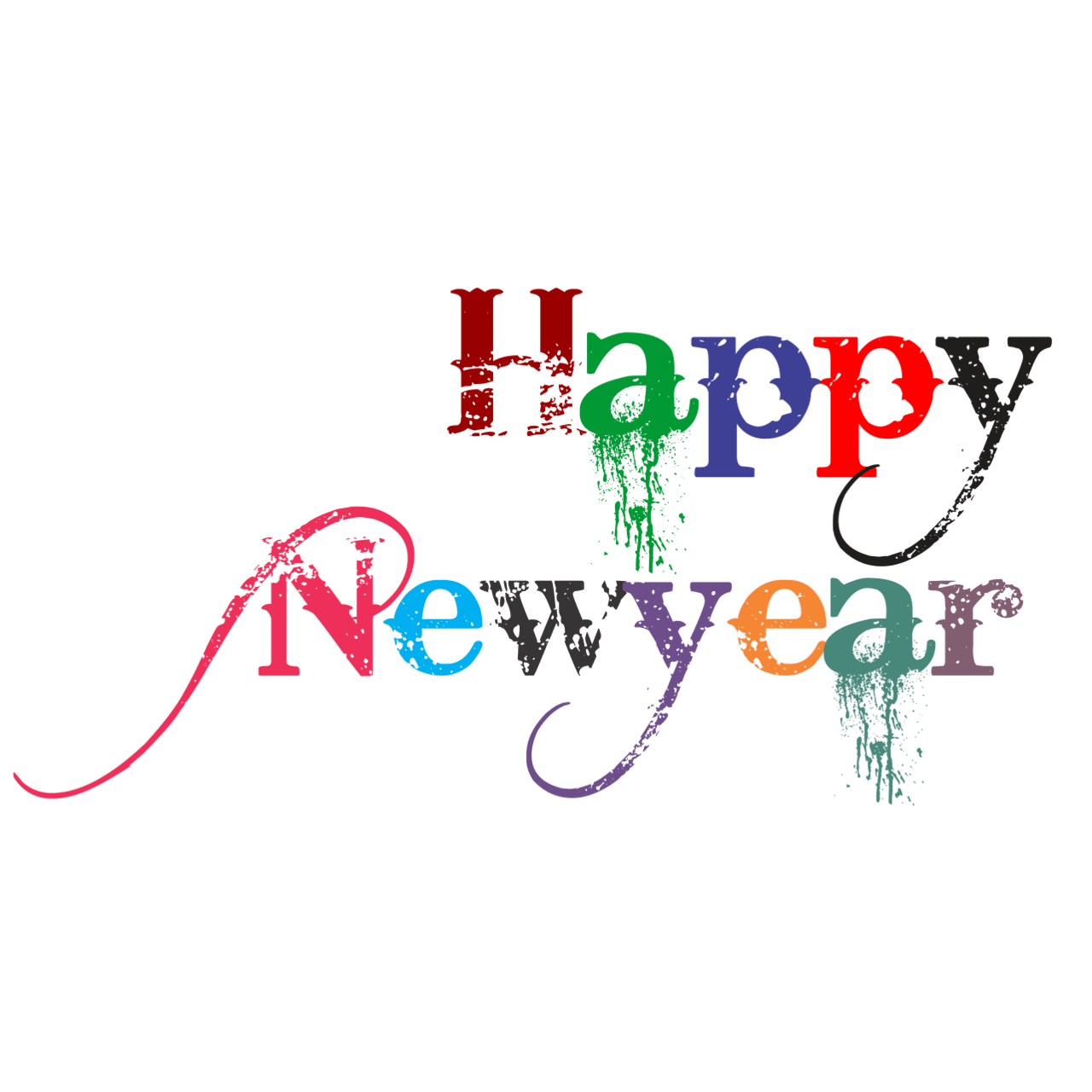 Happy new year 2024 pin page clipart logo