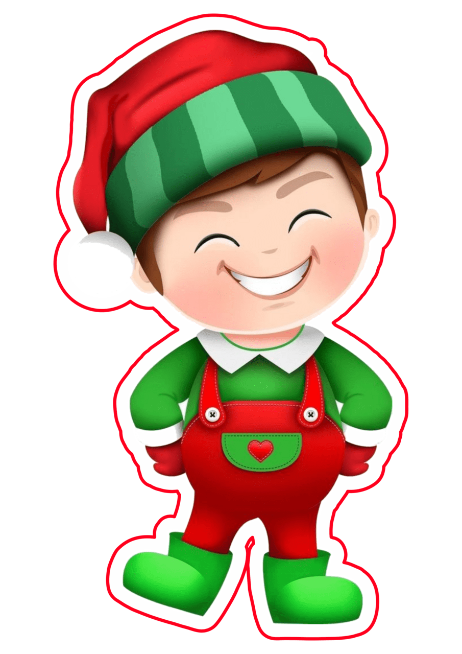 Elf natal imagens decorativas fundo clipart