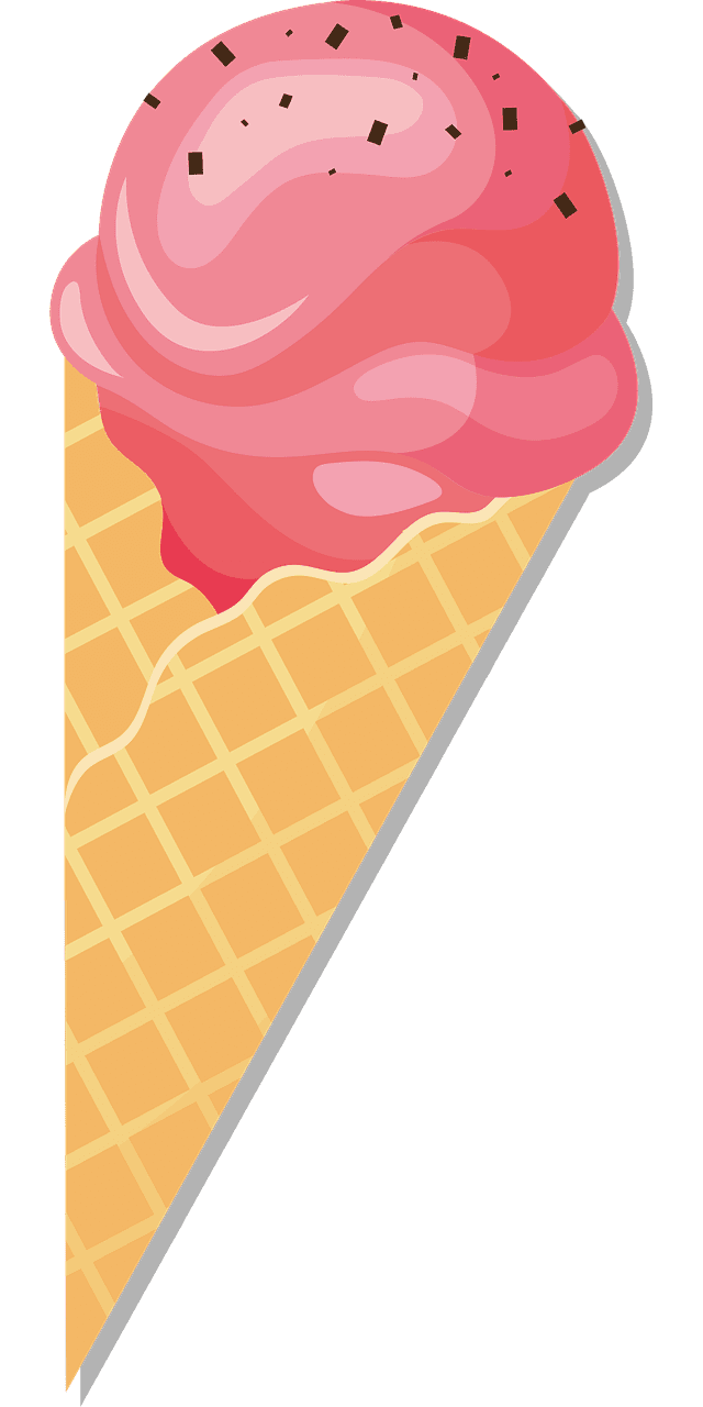 Ice cream waffle vector graphic clipart