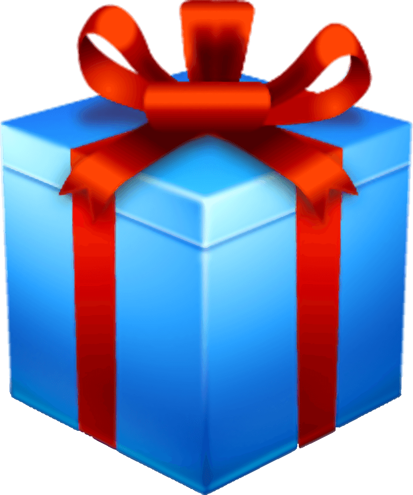 Gift box abstract blue red colored clipart vector