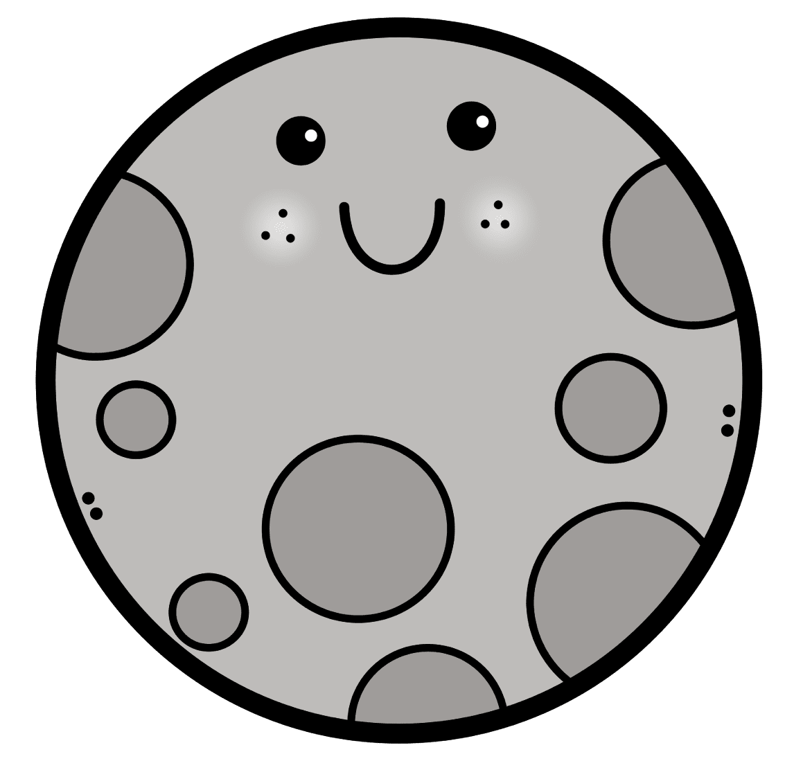 Moon pin page clipart transparent