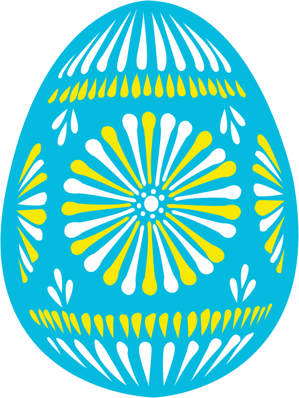 Easter egg blue clipart image