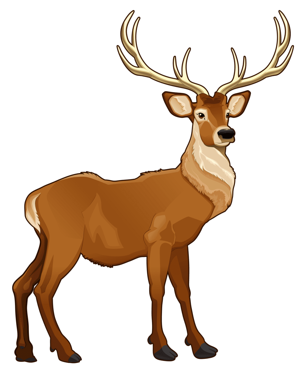 Brown reindeer clipart picture