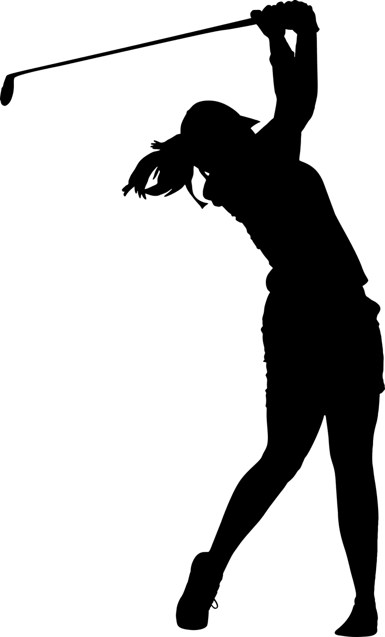 Le golf fille silhouette jouer au images vectorielles gratuites sur pixabay clipart