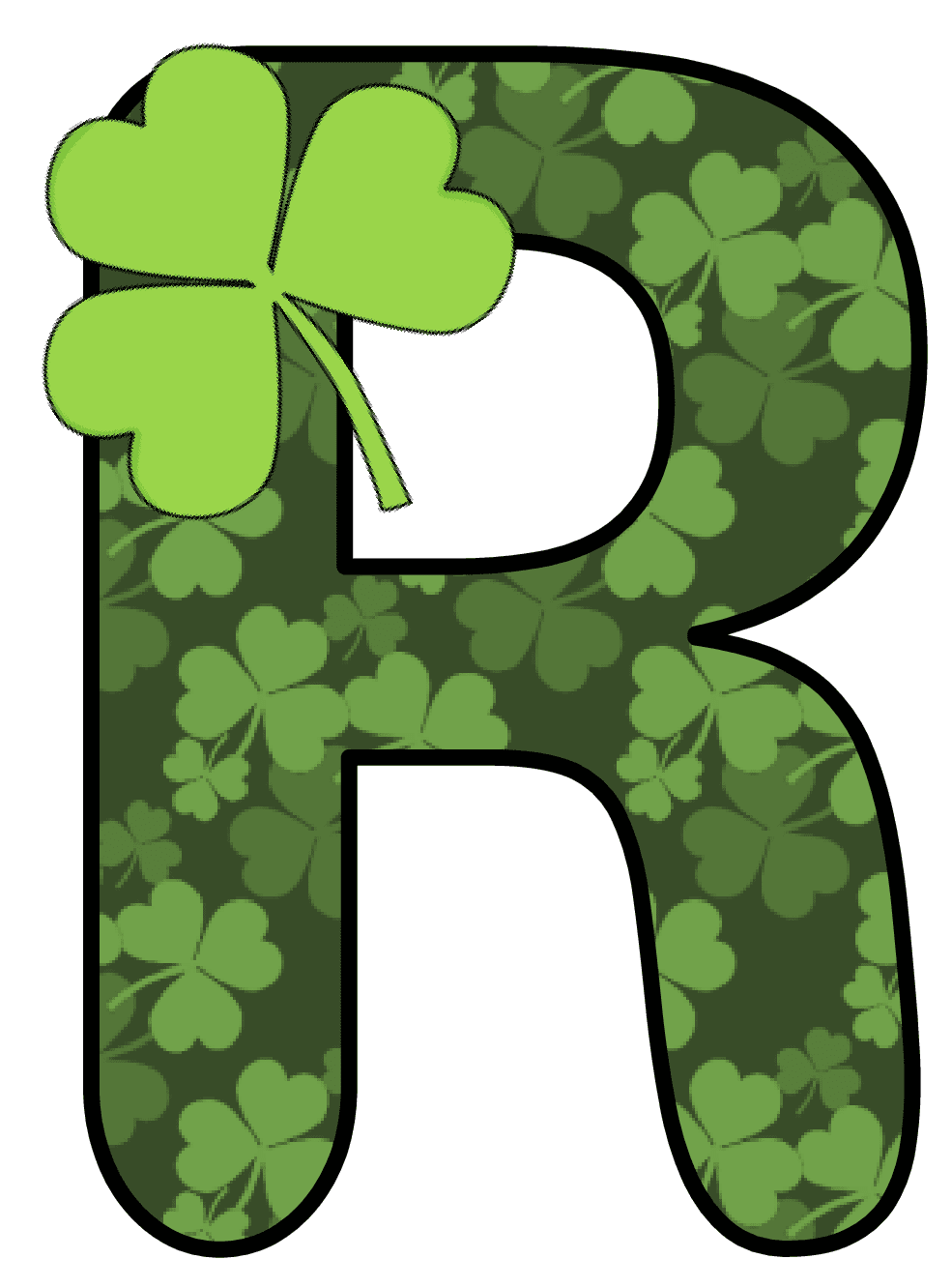 Shamrock pin page clipart background