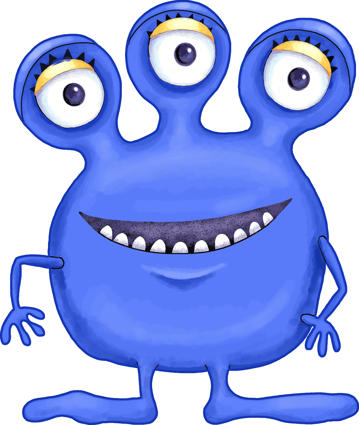 Cute blue purple and green cartoon alien monsters yyon clipart suggest photo