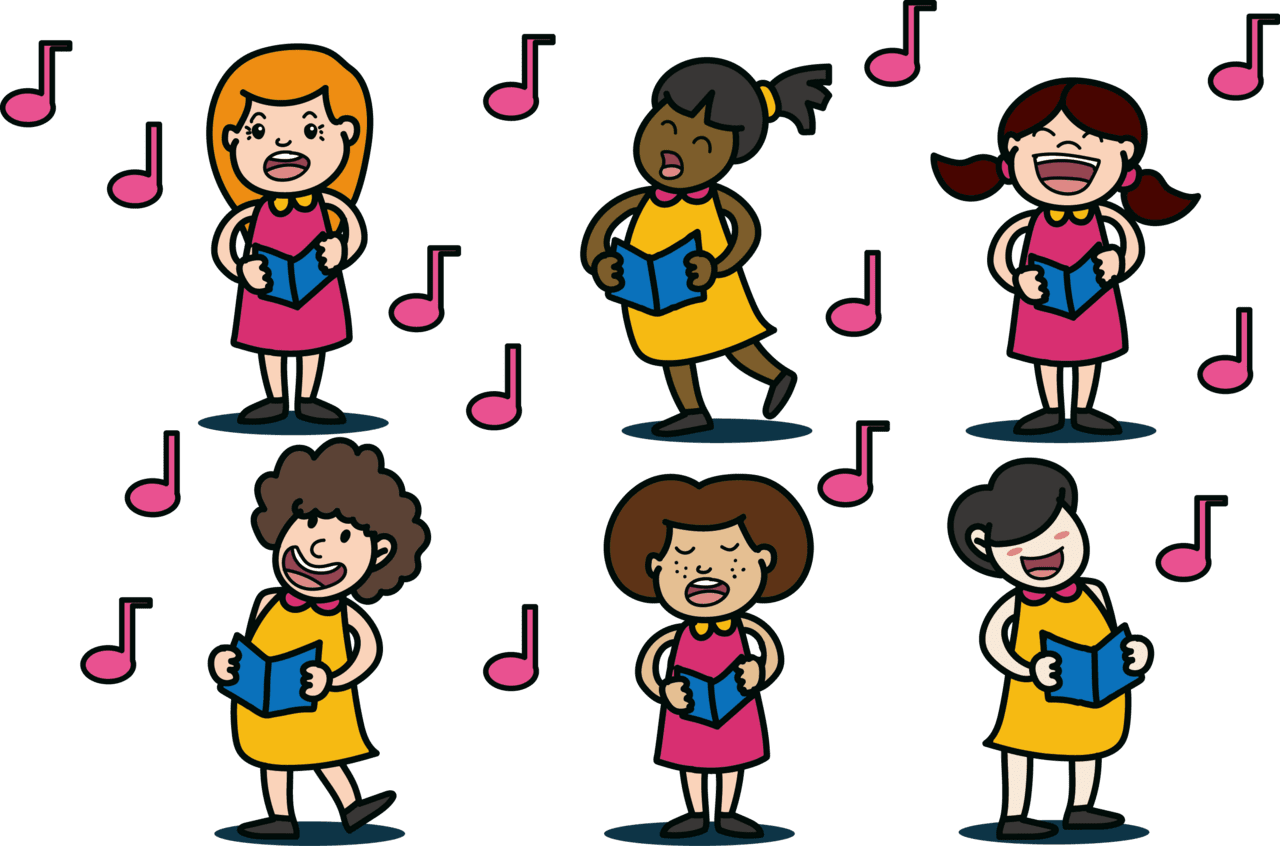 Music choir clipart desenho coral de mulheres cantando clipartmax free