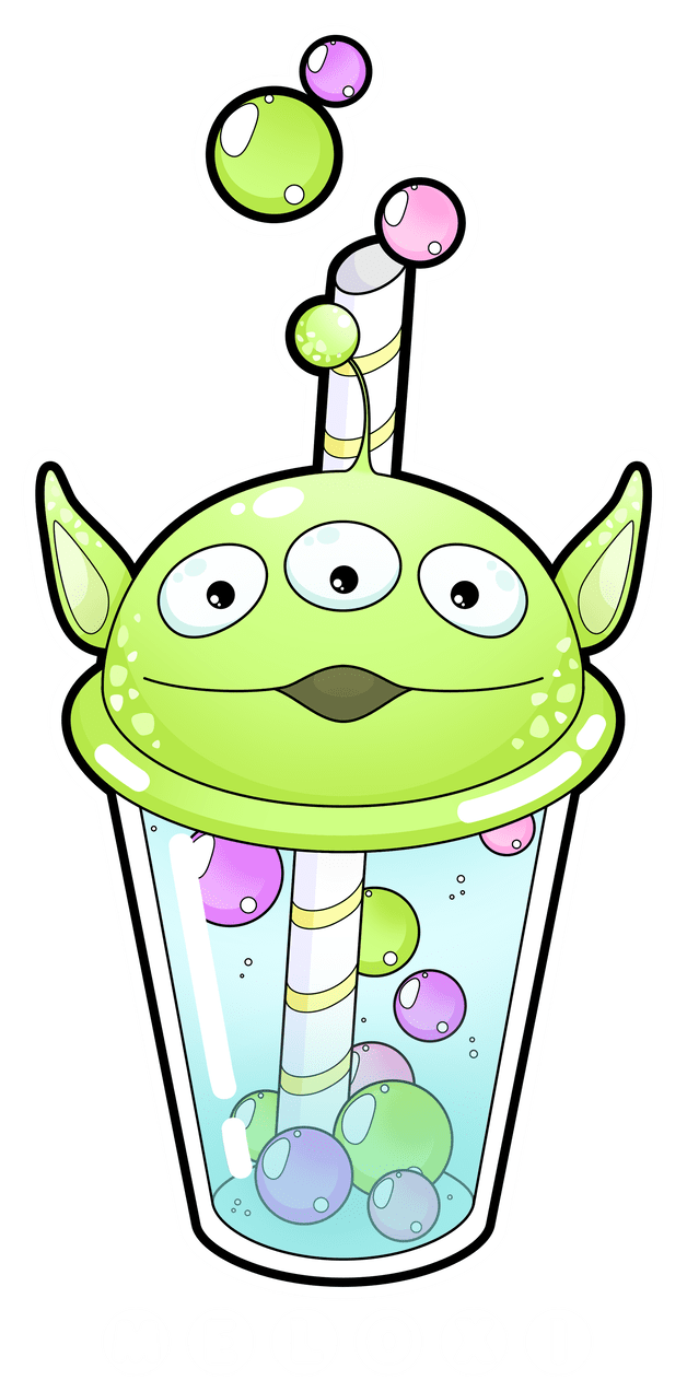 Alien bubble tea by meloxi deviantart clipart photo