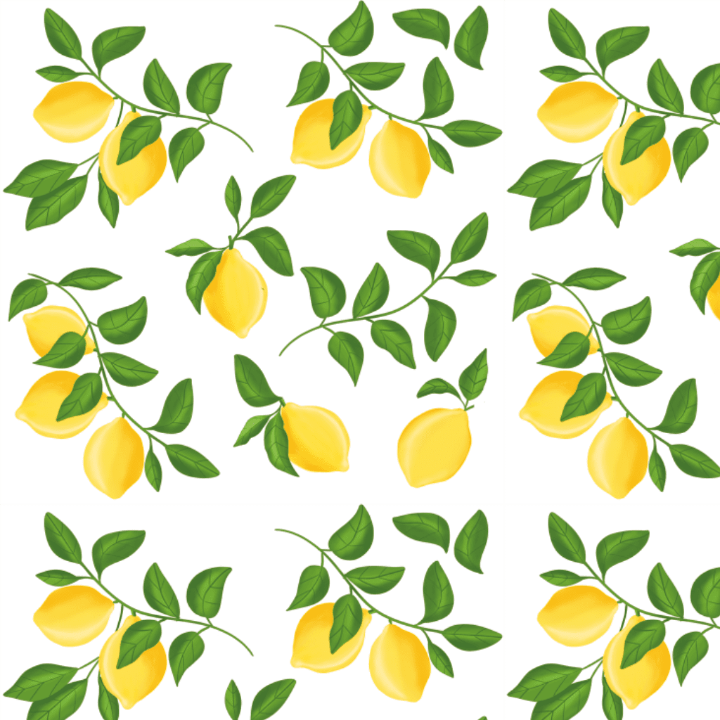 Lemon tree pattern patterns mediterranean design clipart transparent