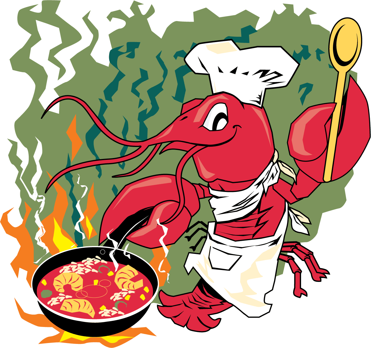 Cooking home louisiana crawfish festival clipart free