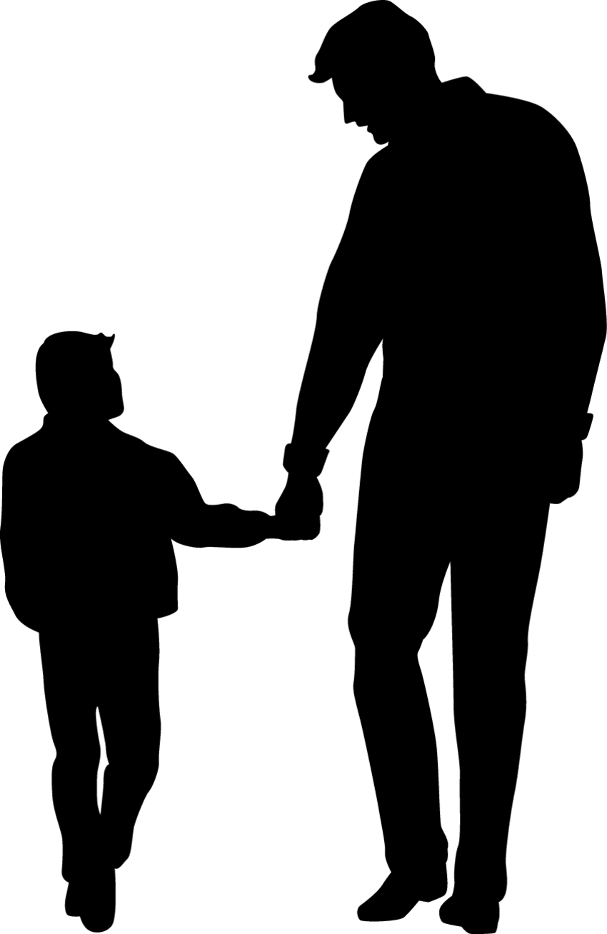 Fathers day stand human father son behavior clipart image