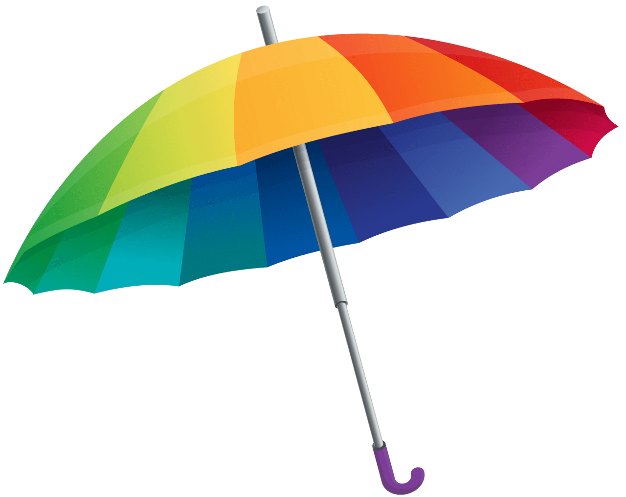 Ra bow umbrella clipart image