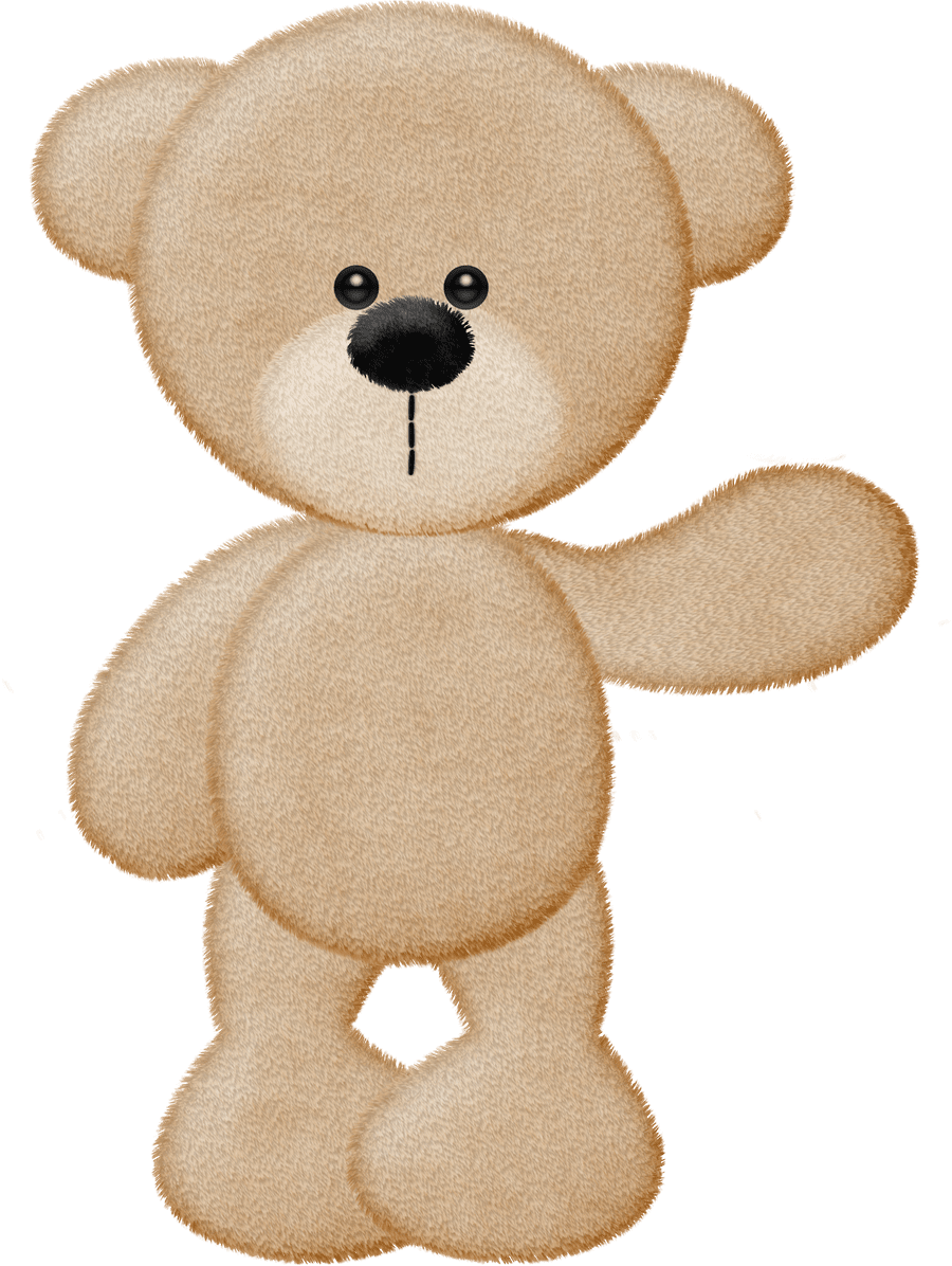 Teddy bear pin page clipart vector